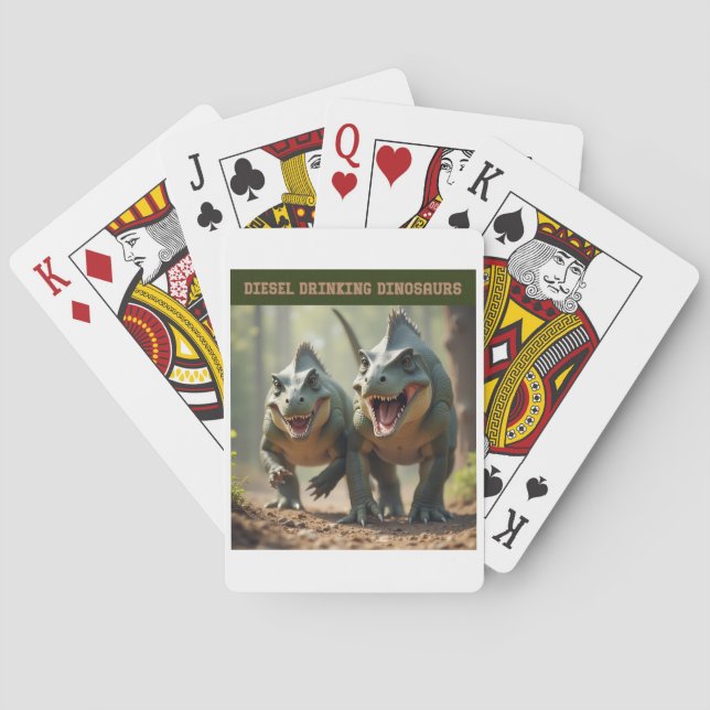 Iguanodons joking playing cards (Back)