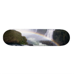 Iguassu Falls, Parana State, Brazil. Aerial view Skateboard