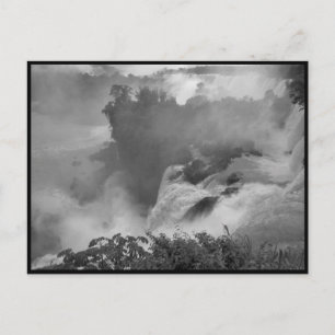 iguazu black white postcard