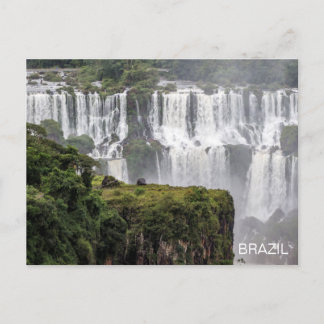 Iguazú Falls Brazil Waterfall Travel Postcard