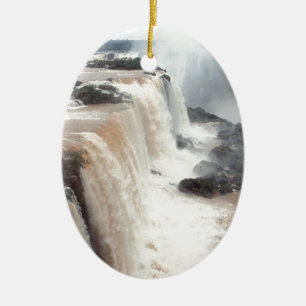 iguazu falls Brazill Ceramic Tree Decoration