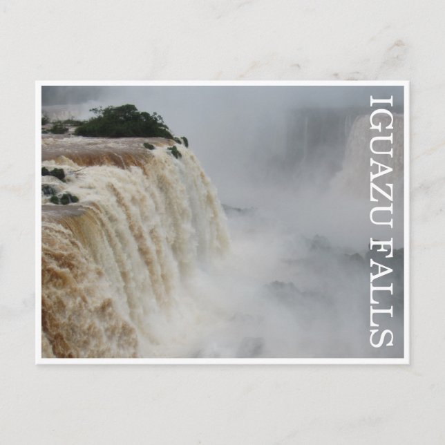 iguazu falls grey postcard (Front)