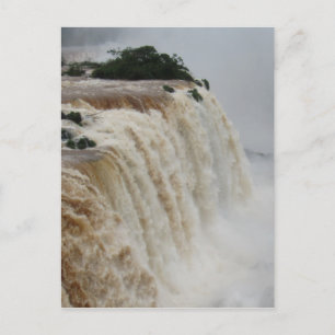 iguazu falls grey postcard