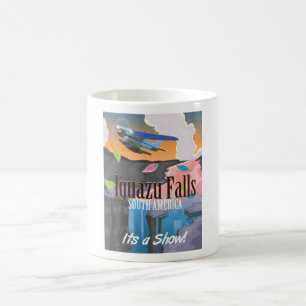 Iguazu Falls South America Travel poster Coffee Mug
