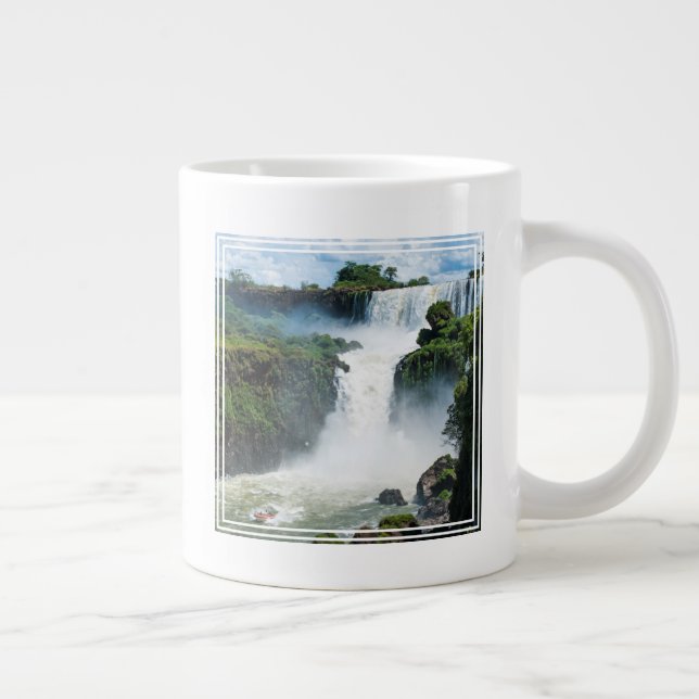 Iguazu Falls Surround By Jungle Large Coffee Mug (Right)