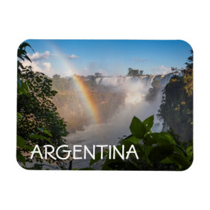 Iguazú Waterfalls With Rainbow, Argentina Magnet