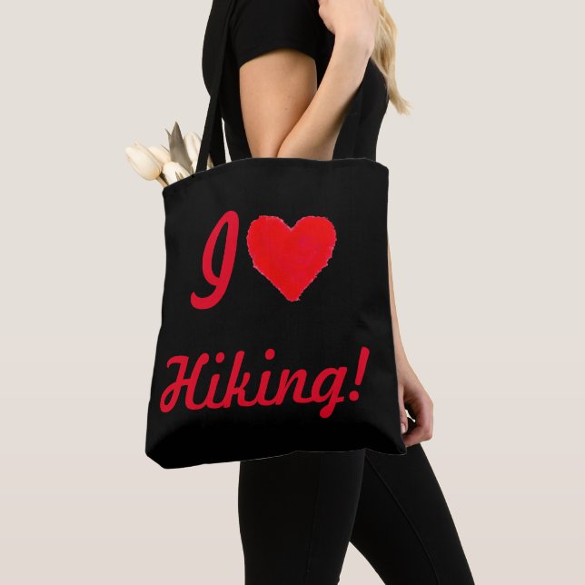IHEART Hiking  Tote Bag (Close Up)