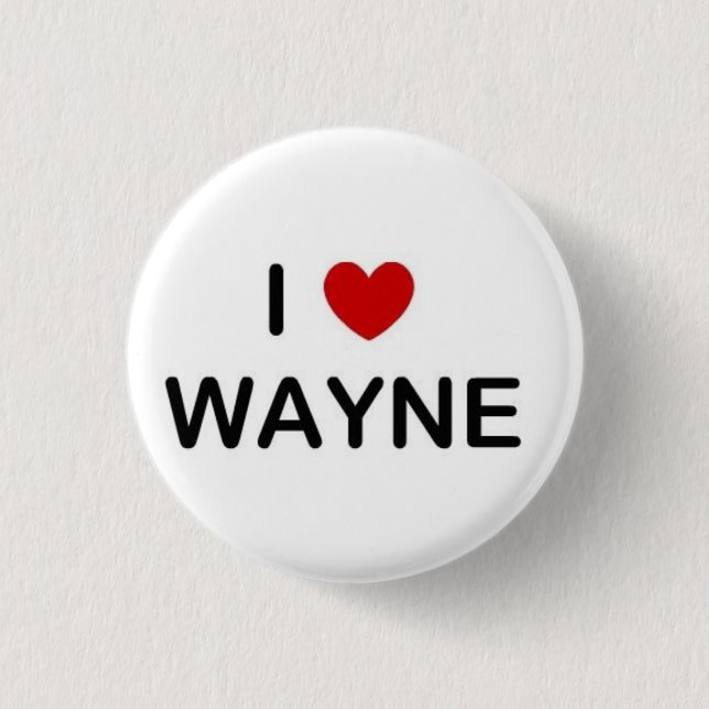 IHEARTWAYNE 3 CM ROUND BADGE (Front)
