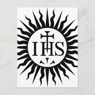 IHS Jesus sun Postcard