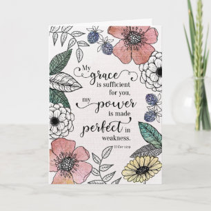 II Cor 12:9 - My Grace is Sufficient Card