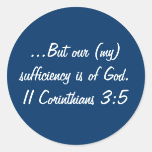 II Corinthians 3:5 Sticker