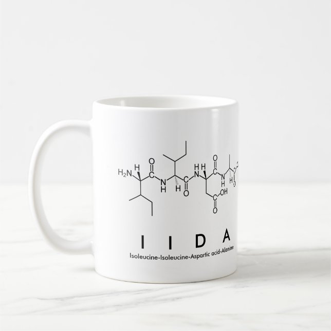 Iida peptide name mug (Left)