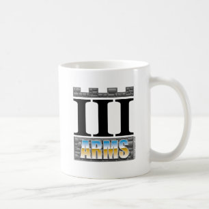 III Arms coffee cup - chrome logo