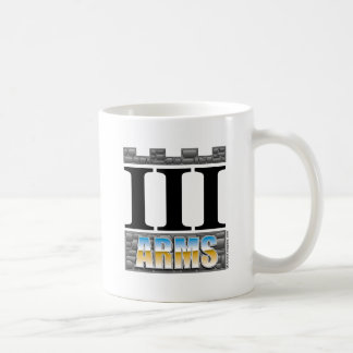 III Arms coffee cup - chrome logo