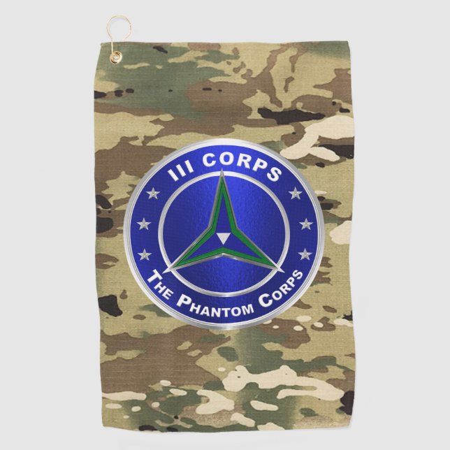 III Corps  Golf Towel (Front)