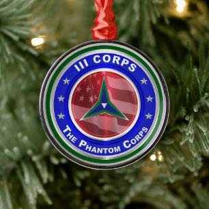 III Corps Keepsake Christmas Metal Ornament