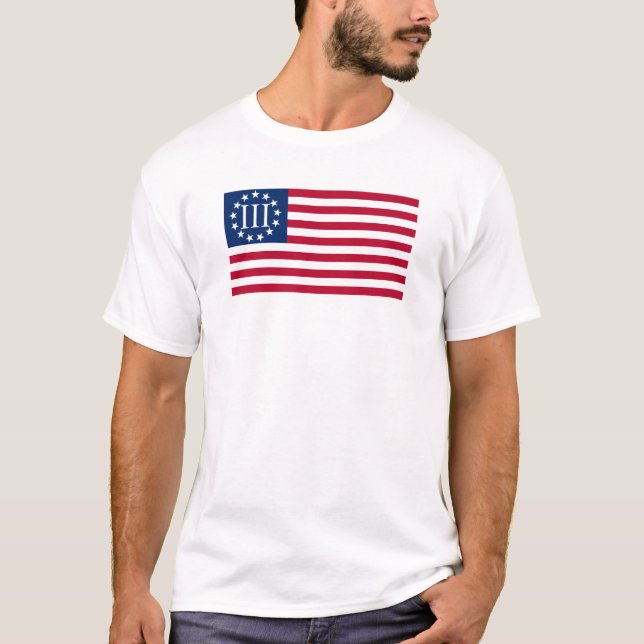 III% US Flag T-Shirt (Front)