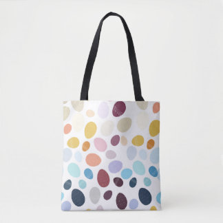 Iillustration with gradient coloured eggs  tote bag