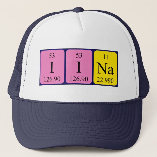 Iina periodic table name hat (Front)