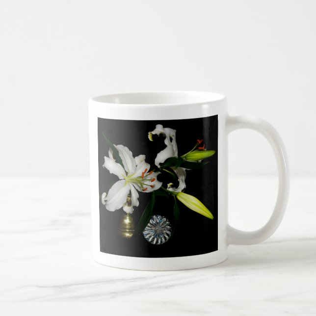 Iirsh Design -Brass and Flower Collection Coffee Mug (Right)
