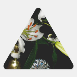 Iirsh Design -Brass and Flower Collection Triangle Sticker