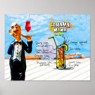 IIt's 5 o'clock somewhere Bahama Mama Poster. Poster