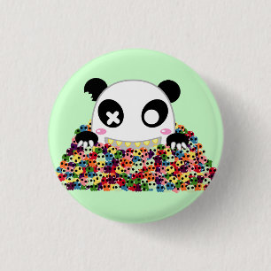 Ijimekko the Panda - Sugar Skulls 3 Cm Round Badge