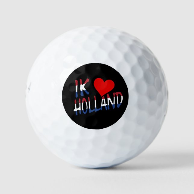 Ik Heart Holland overlay on bk be6 gbcnt Golf Balls (Front)