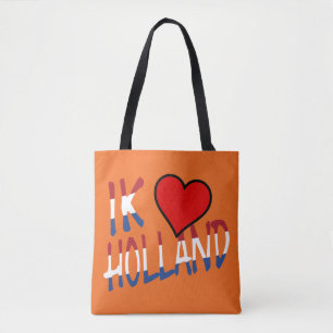 Ik Heart Holland overlay on or stcnt Tote Bag