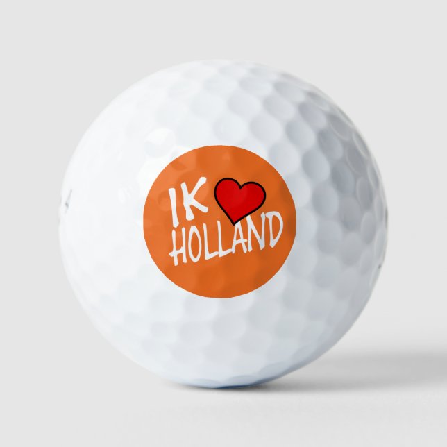 Ik Heart Holland wt on or be6 gbcnt Golf Balls (Front)