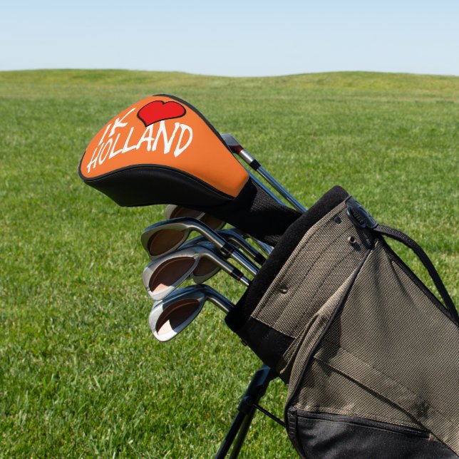 Ik Heart Holland wt on or dccnt Golf Head Cover (In Situ)