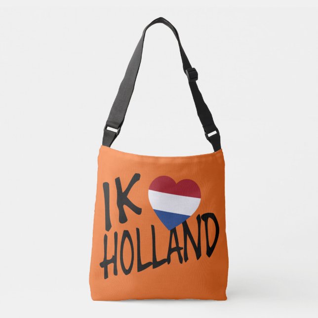Ik Heartflag Holland bk on or cbbcnt Crossbody Bag (Front)