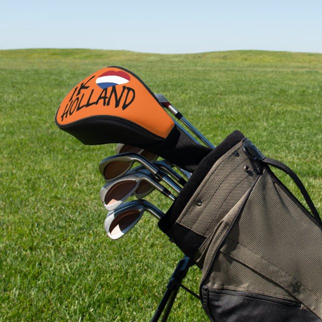 Ik Heartflag Holland bk on or dccnt Golf Head Cover (In Situ)