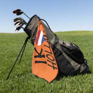 Ik Heartflag Holland bk on or gtcnt Golf Towel