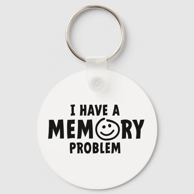 Ik heb een geheugen probleem. Alzheimer, dementie. Key Ring (Front)
