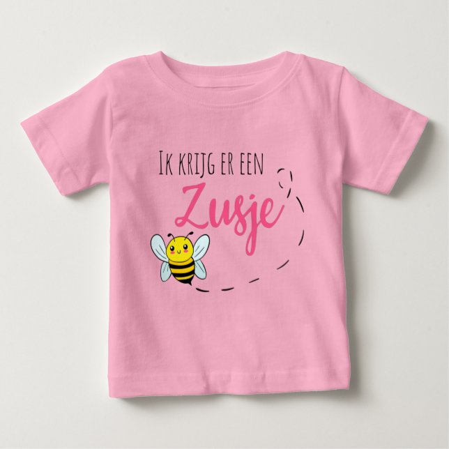 Ik krijg er een zusje bij baby T-Shirt (Front)