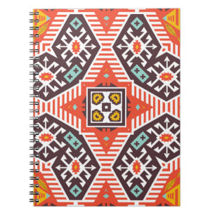 Ikat Aztec: Ethnic Striped Texture Notebook