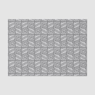 Ikat Aztec Pattern - Shades of Grey / Grey Tissue Paper
