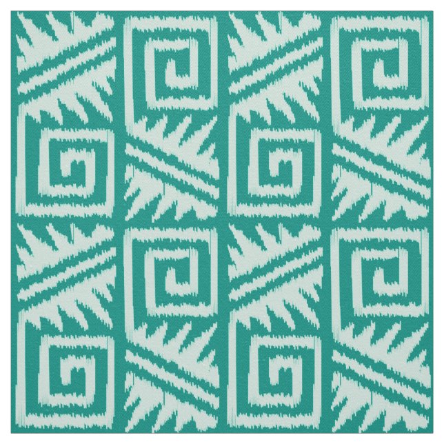 Ikat Aztec - Seafoam Green Fabric (Swatch)