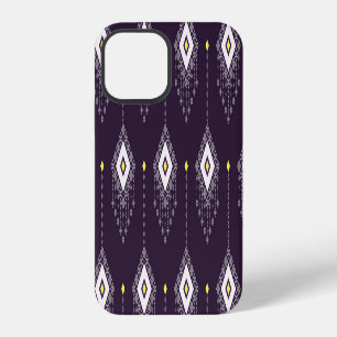 Ikat Chandelier Pattern: Vintage Textile Design iPhone 12 Case