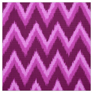 Ikat Chevron Stripes - Amethyst Purple and Violet Fabric