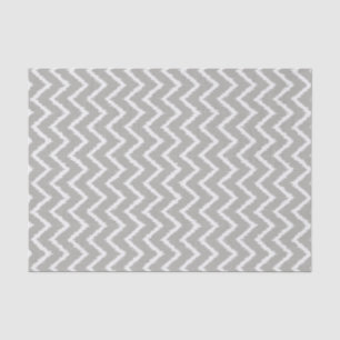 Ikat Chevrons - Silver grey and white Tissue Paper
