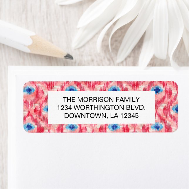 Ikat custom return address label (Insitu)