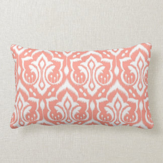 Ikat Damask - Peach Lumbar Cushion