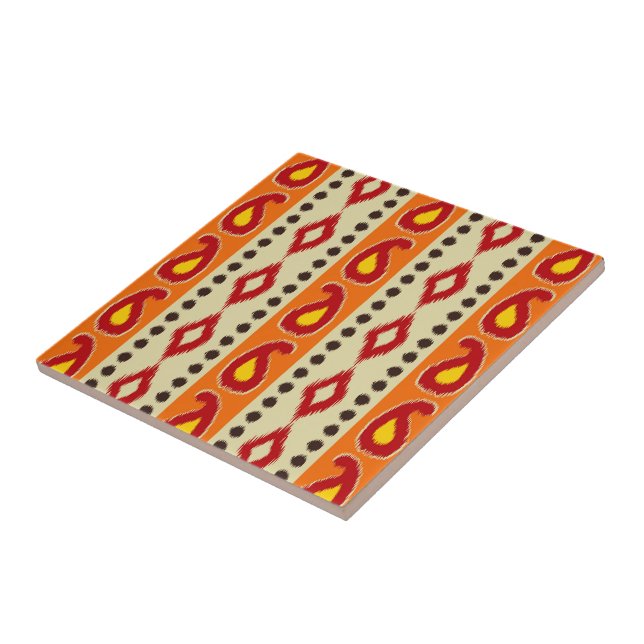 Ikat Design #4 @ Emporio Moffa Ceramic Tile (Side)
