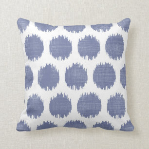 Ikat Dots, Indigo Cushion