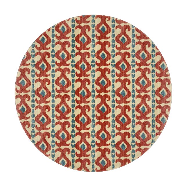 Ikat Elegance: Seamless Pattern Design. Cutting Board (Front)