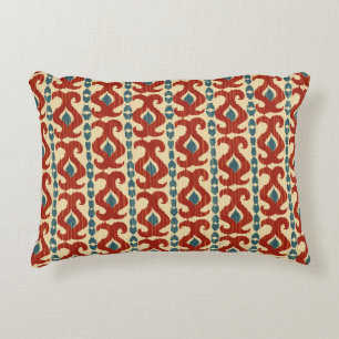 Ikat Elegance: Seamless Pattern Design. Decorative Cushion