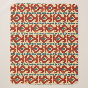 Ikat Elegance: Seamless Pattern Design. Sherpa Blanket