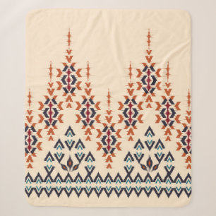 Ikat ethnic abstract beautiful art. Ikat seamless Sherpa Blanket